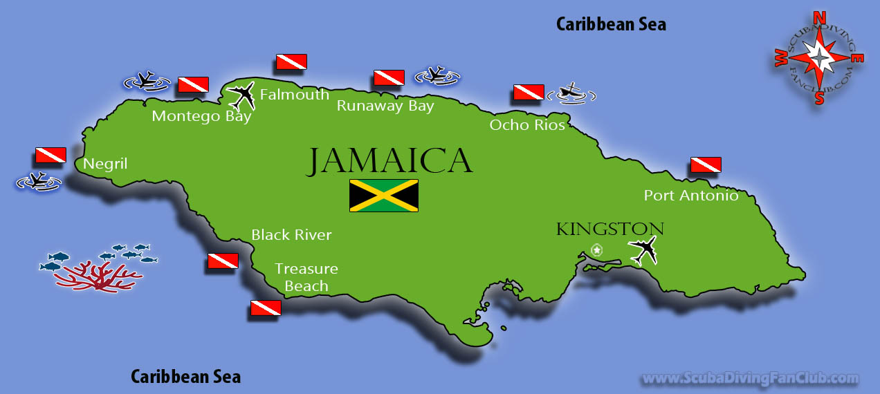 Detailed jamaican maps