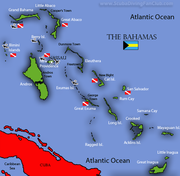 Diving-the-Bahamas map
